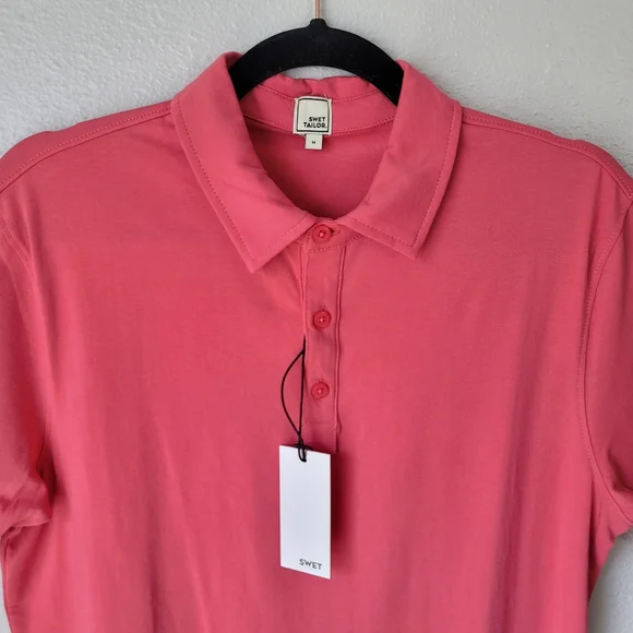 NWT Swet Tailor All-In Polo, Size Medium, Color Crimson - Picture 4 of 9
